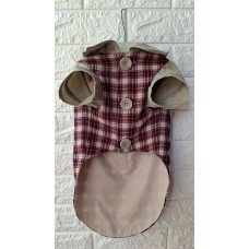 Ризка за куче каре червено XL